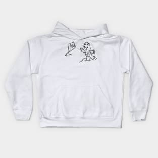 playing kites Kids Hoodie